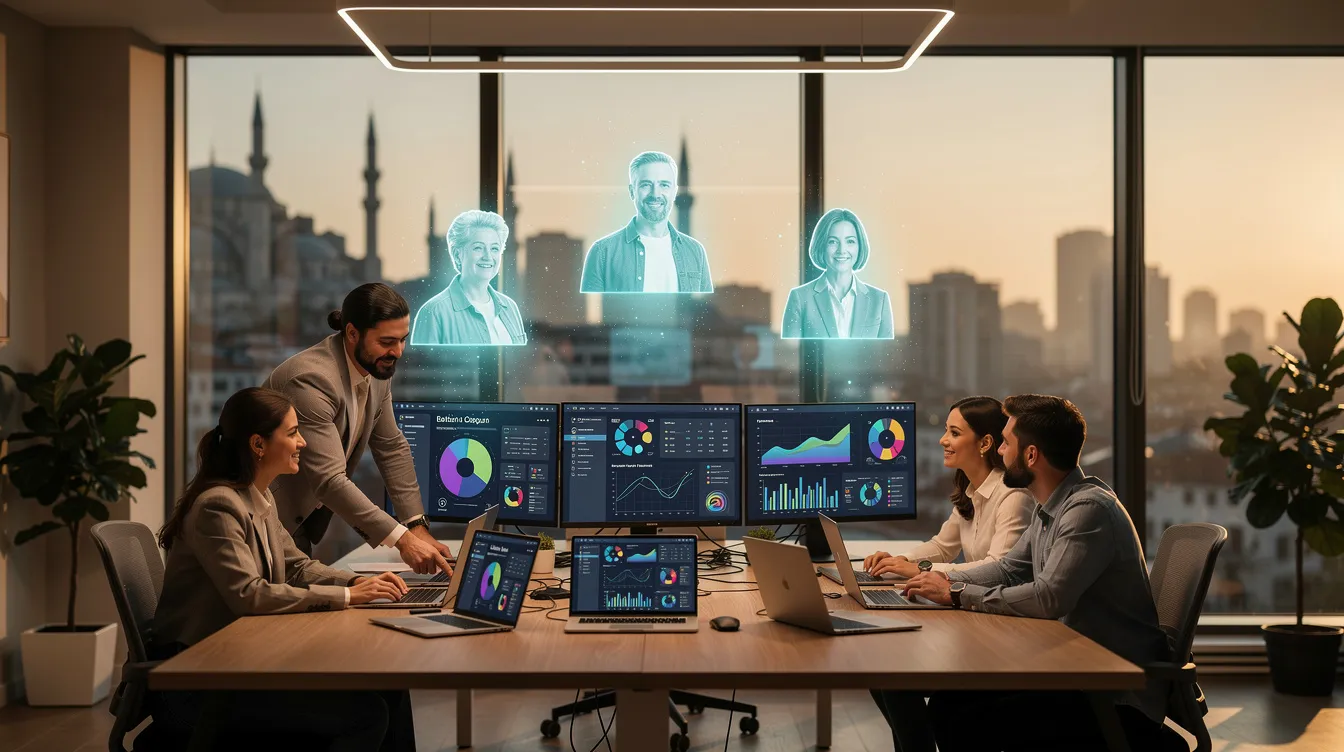 Talp'in yapay zeka tabanlı müşteri simülasyon platformu kavramsal görsel