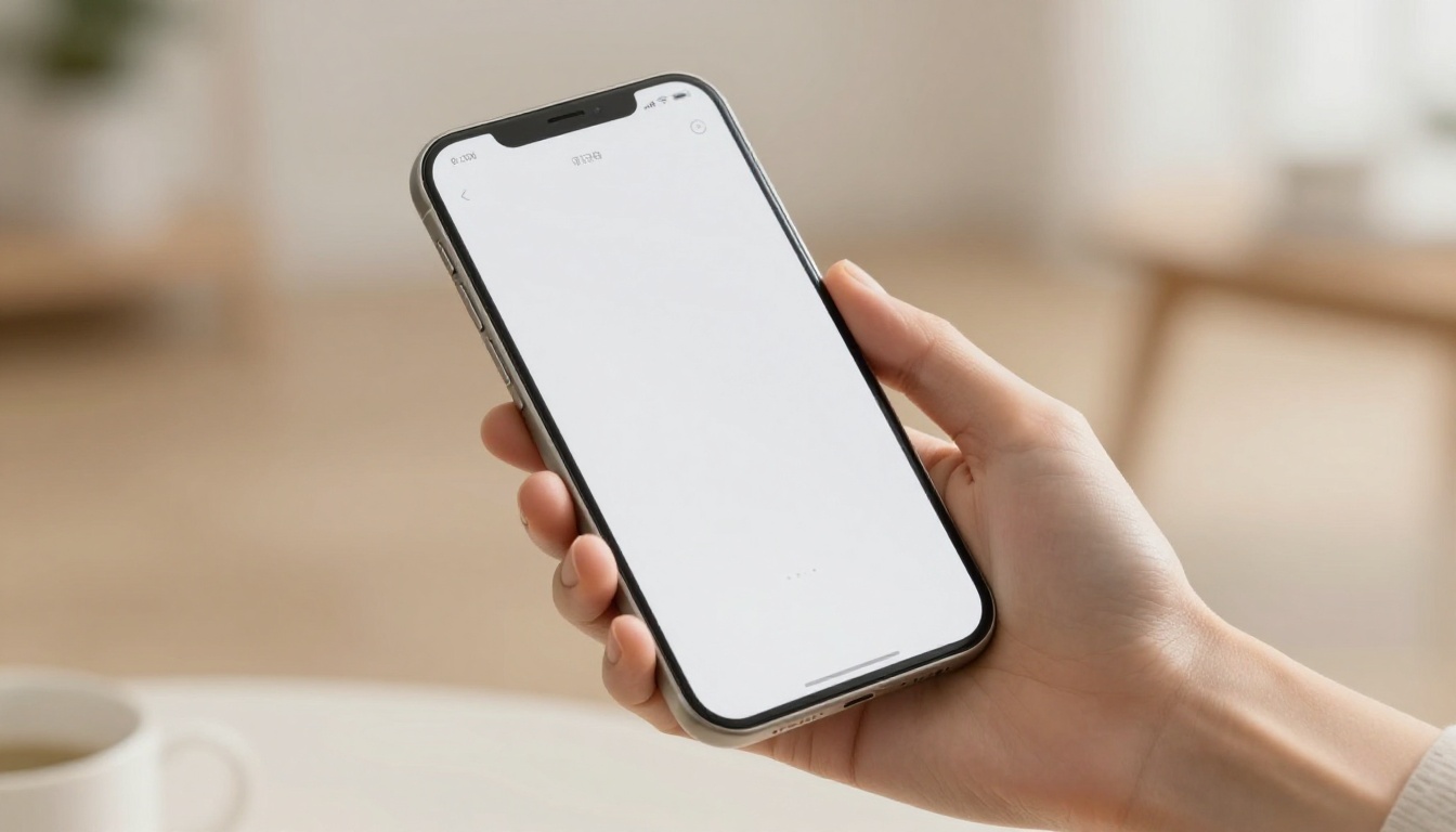Minimalist bir Light Phone cihazı elde tutan bir kişinin konsept görüntüsü