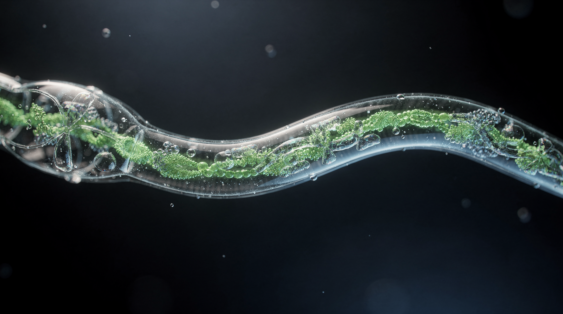 Mikroskop altında C. elegans solucanının hücre yapısı