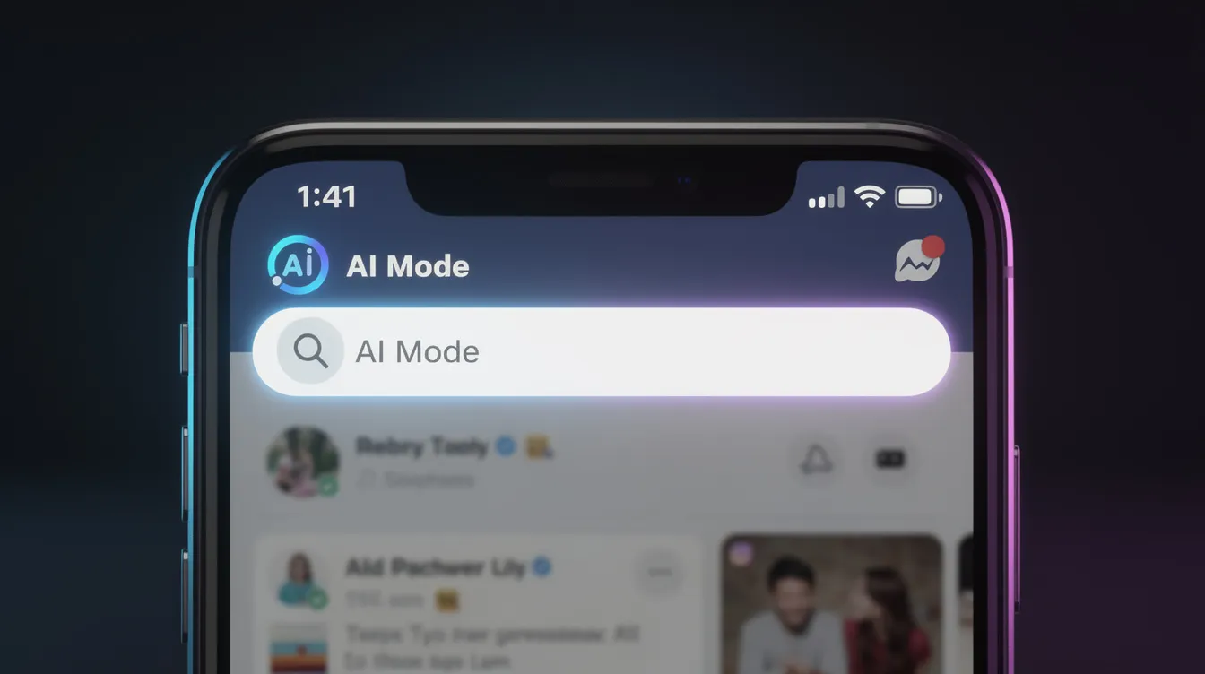 Meta AI ile Facebook arama çubuğu