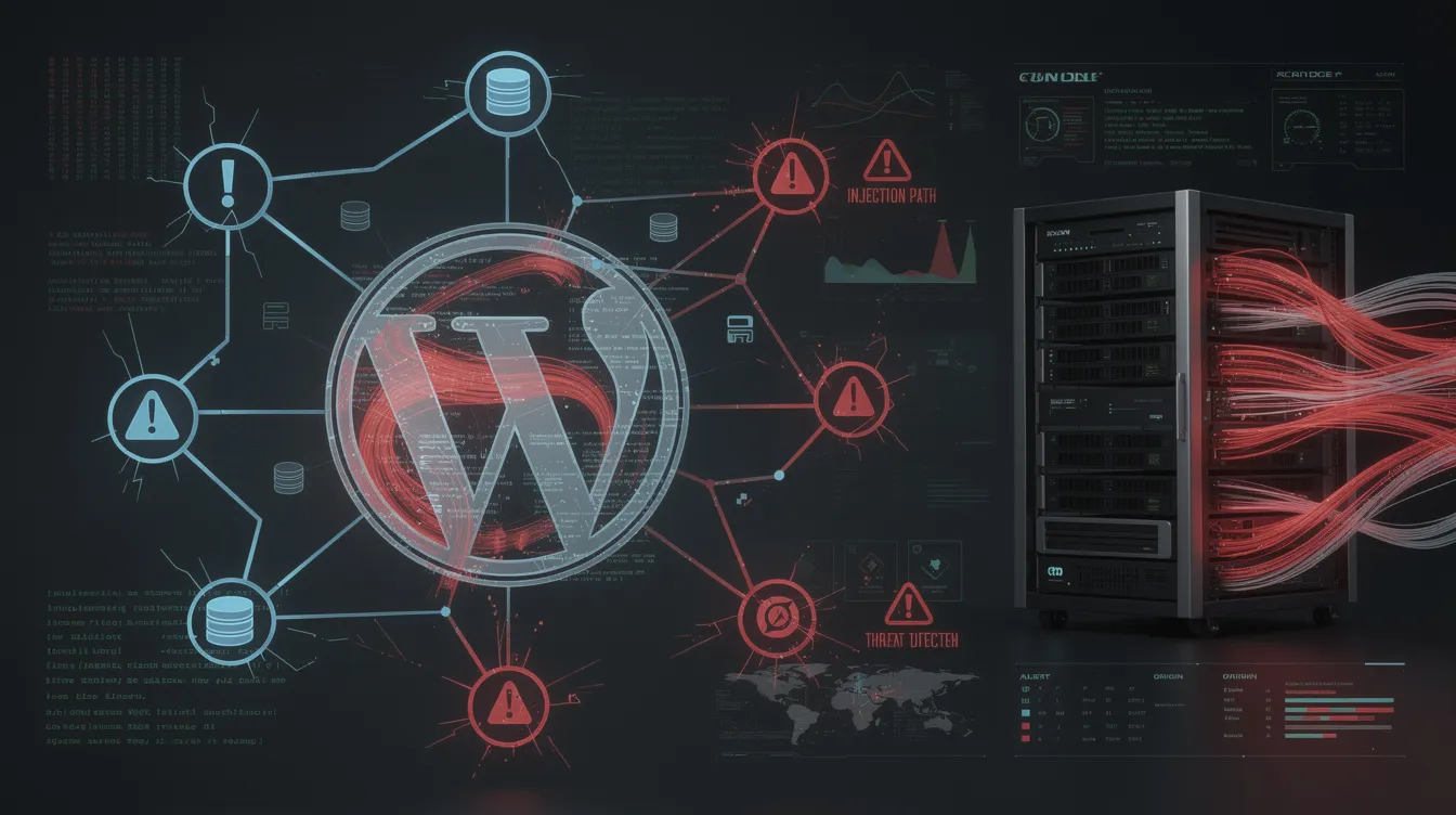WordPress tedarik zinciri saldırısı diyagramı