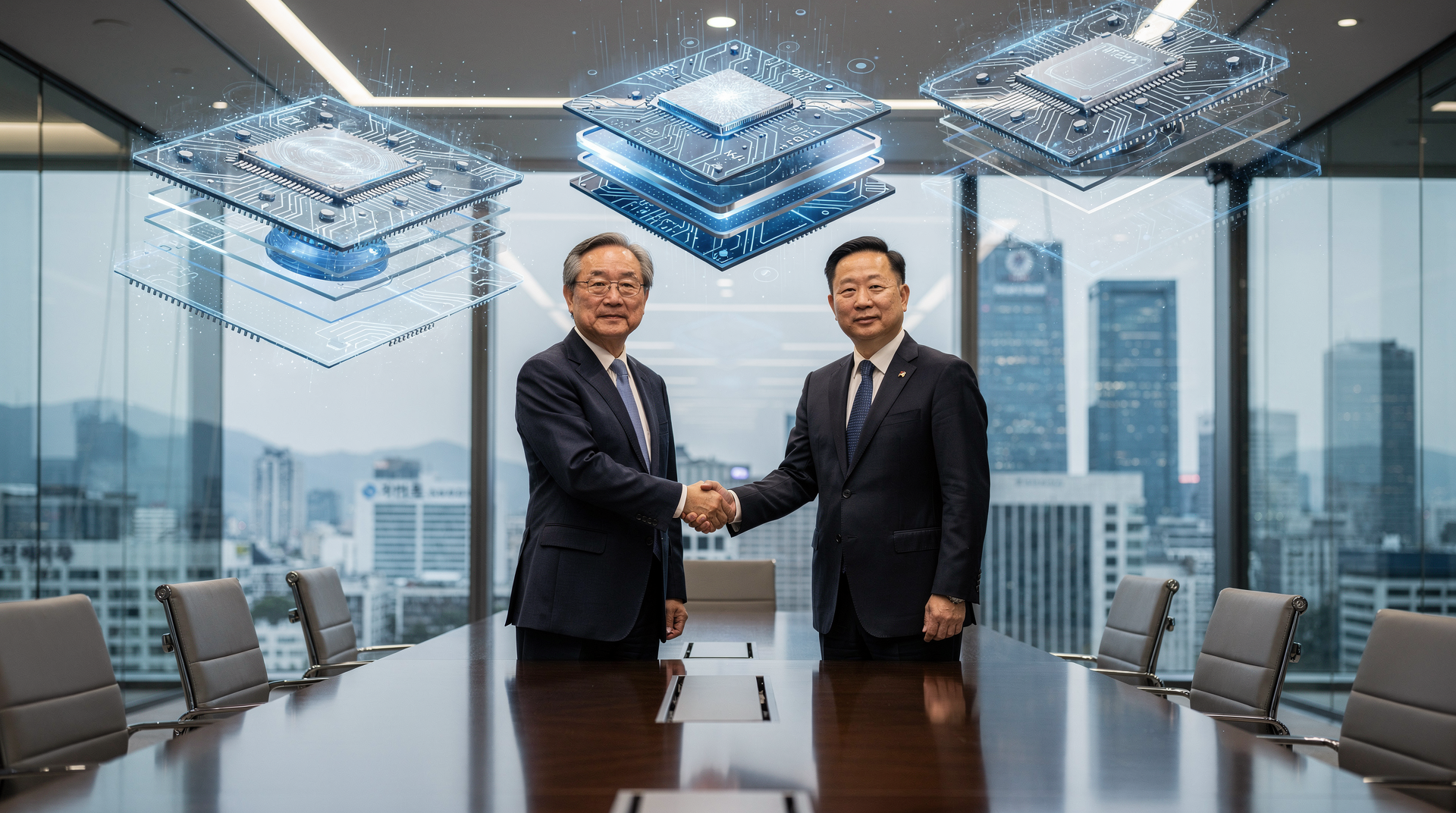 Nvidia CEO'su Jensen Huang ve SK Group Başkanı Chey Tae-won, AI fabrikaları için güçlerini birleştiriyor.