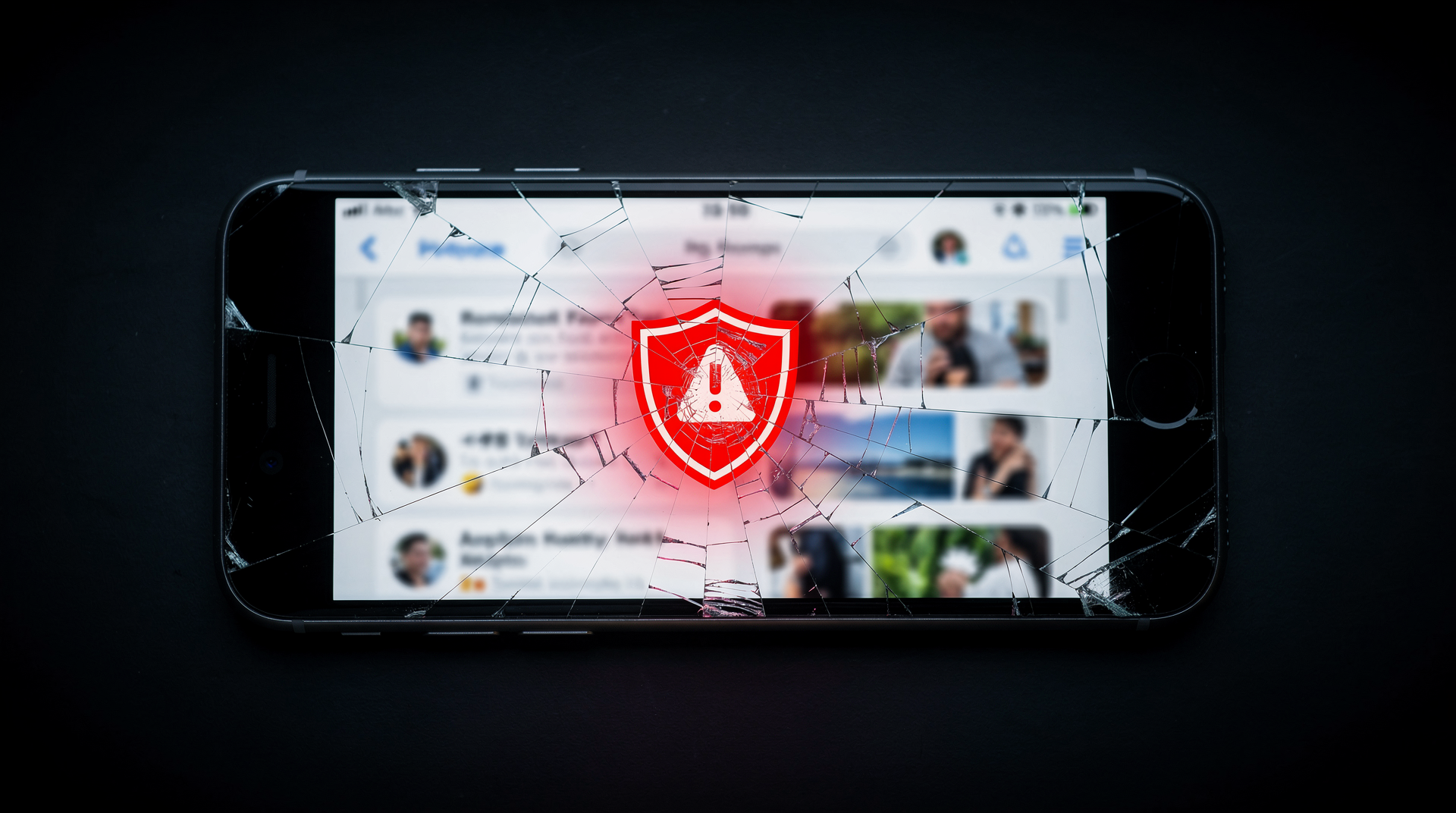 Instagram uygulamasının telefon ekranında kilit simgesi