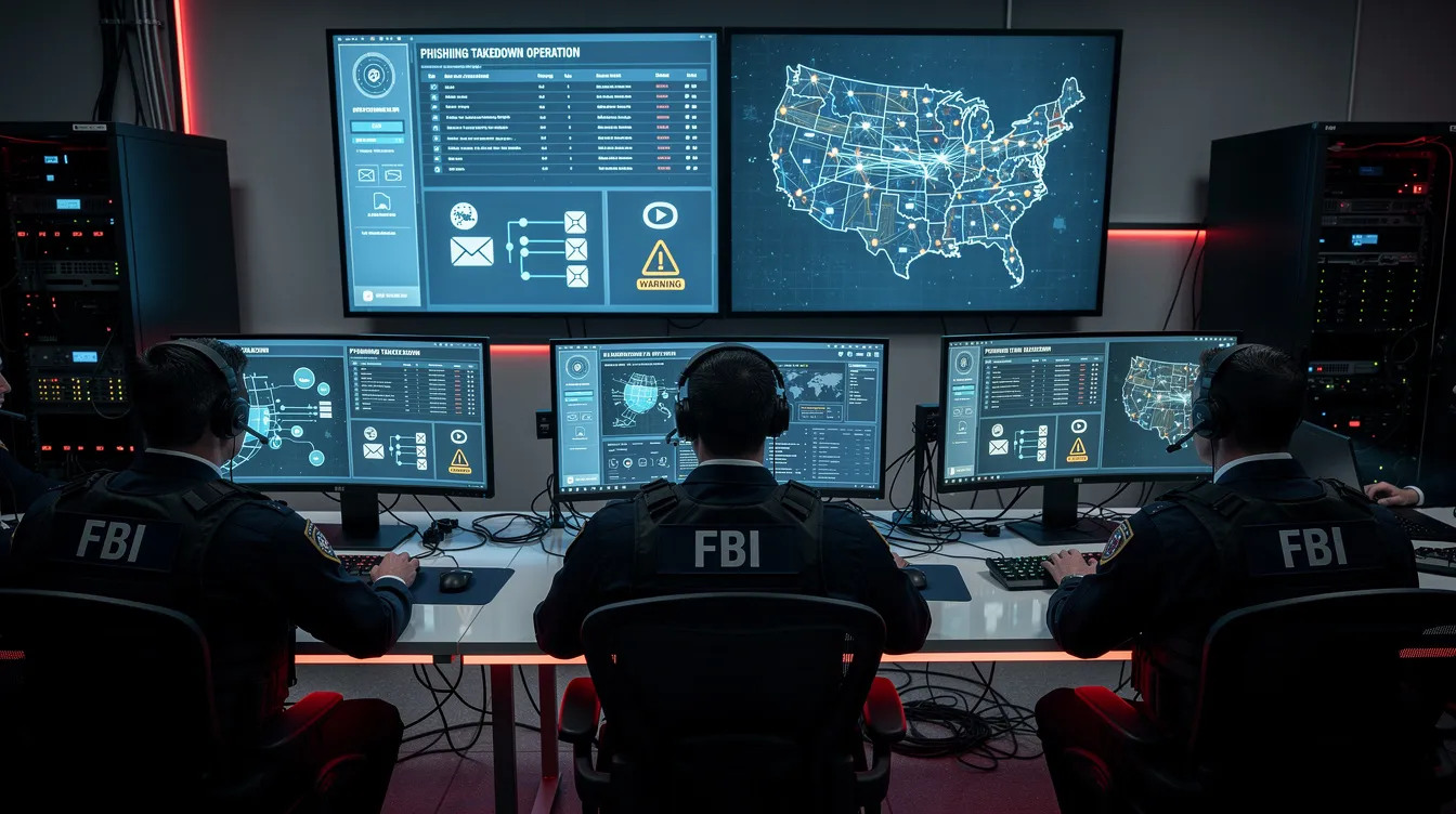 FBI'ın Outsider Enterprise kimlik avı operasyonuna ait ele geçirdiği web sitesi görüntüsü
