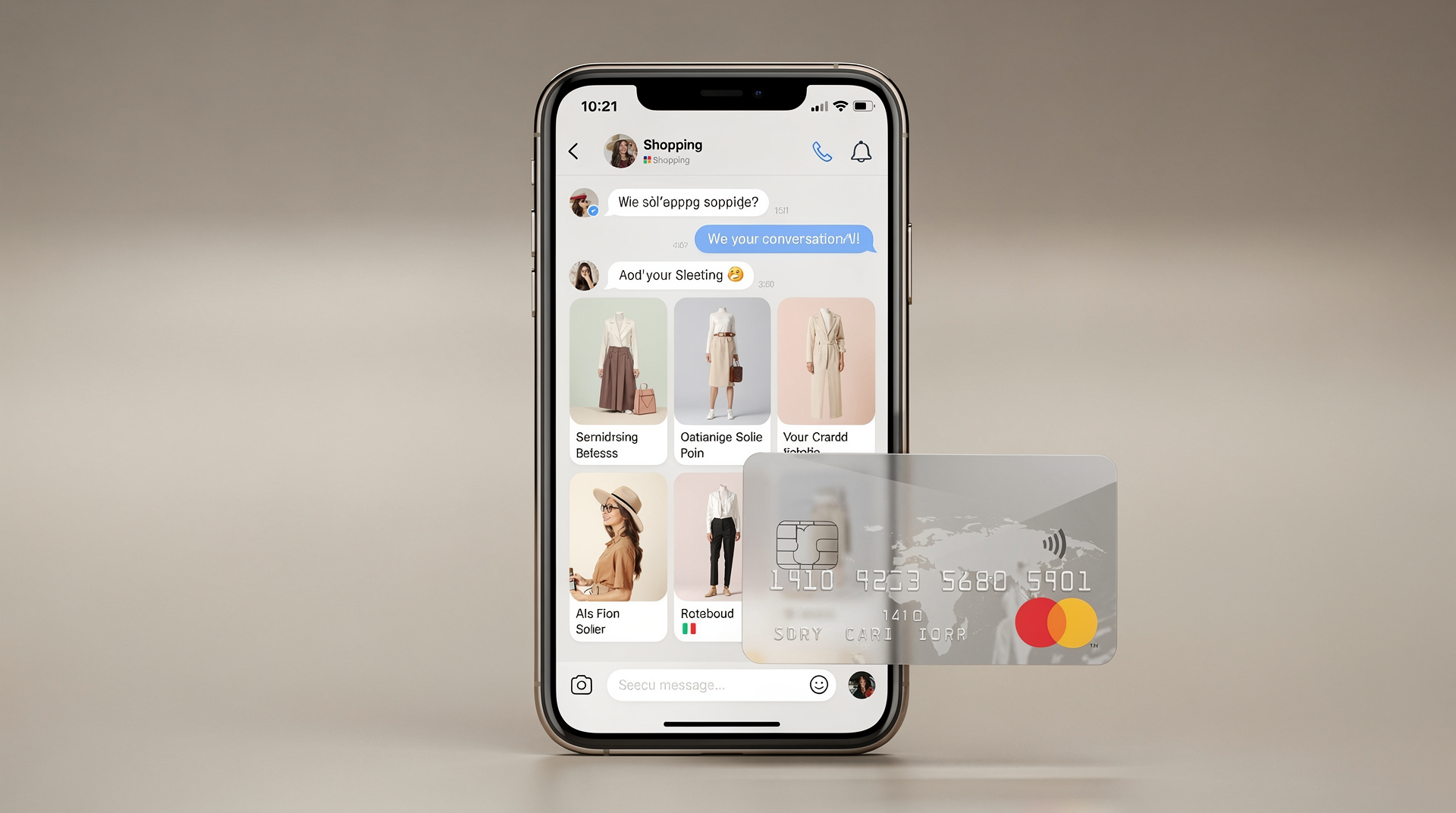 Visa logosu önünde bir akıllı telefon ekranında ChatGPT sohbeti