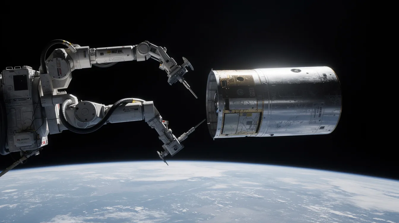Katalyst Space'in LINK uzay aracının NASA'nın Swift teleskobuna yaklaşırkenki sanatsal çizimi