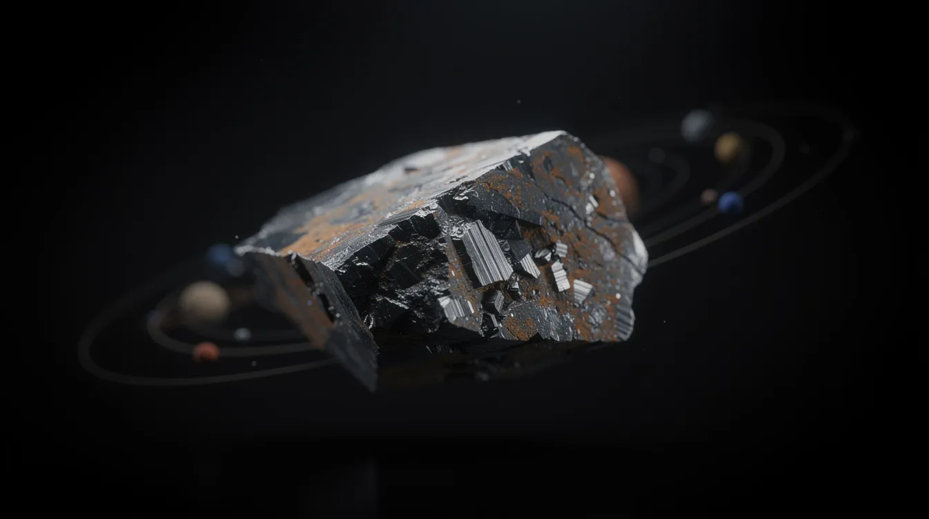 Northwest Africa 12774 numaralı angrit göktaşından alınan ve yüksek basınç altında oluşmuş alüminyum açısından zengin klinopiroksen minerali.